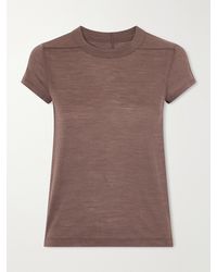 Rick Owens - Wool And Silk-Blend T-Shirt - Lyst
