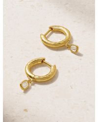 Octavia Elizabeth - Net Sustain Micro Gabby 18-Karat Recycled Diamond Hoop Earrings - Lyst