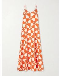 Alix Of Bohemia - Spice Ibis Patchwork Bead-Embellished Cotton And Silk-Blend Midi Dress - Lyst