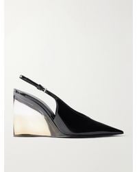 Alaïa - 110 Patent-Leather Wedge Pumps - Lyst