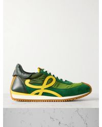 Loewe - Flow Runner 2.0 Sneakers Aus Shell Und Veloursleder Mit Lederbesätzen - Lyst