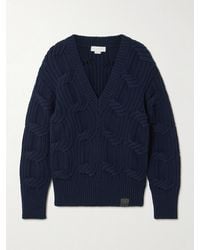 Stella McCartney - Falabella Cable-Knit Wool Sweater - Lyst