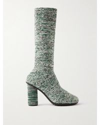 Bottega Veneta - Atomic Ribbed-Knit Knee Boots - Lyst