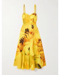 Tory Burch - Midikleid Aus Bedruckter Popeline Aus Einer Baumwollmischung - Lyst