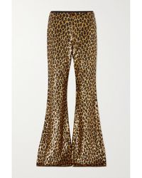 Michael Kors - Sequined Georgette Flared Pants - Lyst