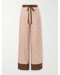 Gucci - Hose Mit Weitem Bein Aus Bedrucktem Seiden-Twill - Lyst