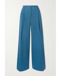Dries Van Noten - Pleated Gabardine Wide-Leg Pants - Lyst