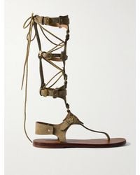 Isabel Marant - Nensi Tie-Detailed Leather Sandals - Lyst