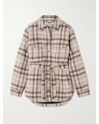 Veronica Beard - Mikaela Belted Checked Flannel Jacket - Lyst