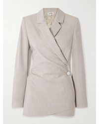 Loewe - Wool Wrap Blazer - Lyst