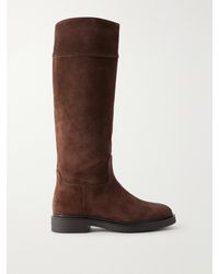 Aquazzura - Ride 30 Paneled Suede Knee Boots - Lyst