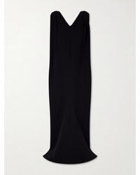 Balenciaga - Draped Silk And Wool-Blend Crepe Maxi Dress - Lyst