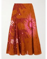 Johanna Ortiz - Encanto De Isla Printed Jacquard Midi Skirt - Lyst