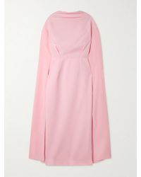 ROKSANDA - Nour Cape-Effect Crepe Midi Dress - Lyst