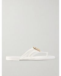 Dolce & Gabbana - Embellished Rubber Flip Flops - Lyst