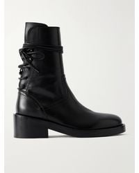 Ann Demeulemeester - Henrica Leather Ankle Boots - Lyst