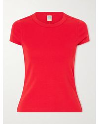 Flore Flore - Car Baby Tee Ribbed Organic Cotton-Jersey T-Shirt - Lyst