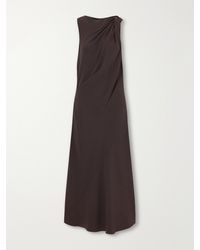 Theory - Knotted Crepe Midi Dress - Lyst