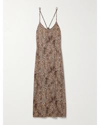 Skin - Leopard-Print Organic Pima Cotton-Jersey Nightdress - Lyst
