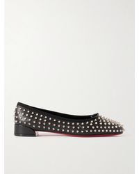 Christian Louboutin - Sweetie Jane Ballerinas Aus Leder Mit Nieten - Lyst