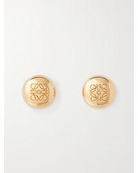 Loewe - Anagram Pebble-Plated Earrings - Lyst