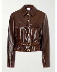 Sportmax - Canditi Cropped Belted Coated-Cotton Jacket - Lyst
