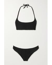 Lisa Marie Fernandez + Net Sustain Corset Stretch-crepe Halterneck Bikini - Black