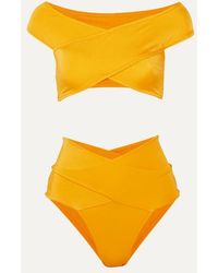 OYE Swimwear Lucette Bikini Mit Wickeleffekt - Gelb
