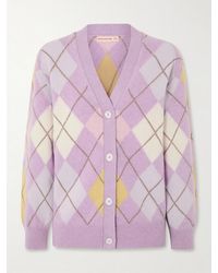 &Daughter - Argyle Wool Cardigan - Lyst