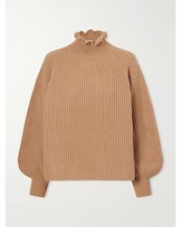 Max Mara - Pontile Ribbed Wool And Cashmere-Blend Turtleneck Sweater - Lyst
