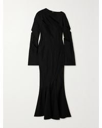 A.W.A.K.E. MODE - Cutout Linen, Cupro And Cotton-Blend Maxi Dress - Lyst