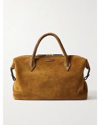 Metier - Vérité City Medium Braided Leather-Trimmed Suede Tote - Lyst