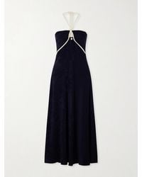 Johanna Ortiz - Gleymoon Cut-Out Cotton-Terry Halterneck Maxi Dress - Lyst