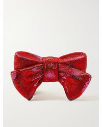 Judith Leiber - Bow Just For You Crystal-Embellished-Tone Clutch - Lyst