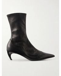 KHAITE - Valerie 55 Leather Ankle Boots - Lyst