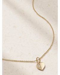 Sydney Evan - Half Heart 14-Karat Diamond Necklace - Lyst