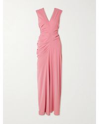 Dries Van Noten - Asymmetric Tie-Detailed Draped Jersey Maxi Dress - Lyst