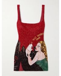 Clio Peppiatt - Kitten Beaded Tulle Mini Dress - Lyst