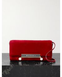 Marni - Vhs E/W Embellished Suede Shoulder Bag - Lyst