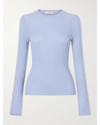 Gabriela Hearst - Browning Knit, Ribbed Cashmere And Silk Blend Sweater - Lyst
