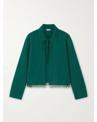 Bode - Embellished Wool And Cashmere-Blend Cardigan - Lyst