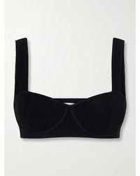 Galvan London - Nyx Ribbed Cropped Top - Lyst