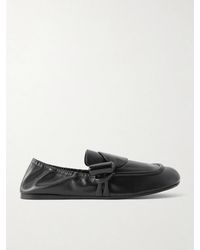 Loewe - Toggle Embellished Leather Loafers - Lyst