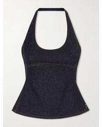 Jacquemus - Lavoir Denim Halterneck Top - Lyst