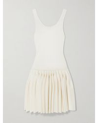 Alaïa - Pleated Jersey And Stretch-Knit Mini Dress - Lyst
