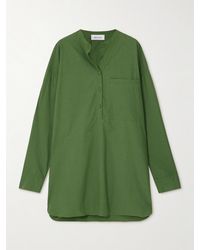Matteau - Oversized Organic Cotton-Poplin Mini Shirt Dress - Lyst