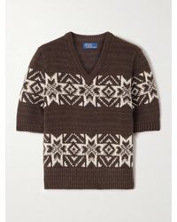 Polo Ralph Lauren - Intarsia Cotton And Wool-Blend Sweater - Lyst
