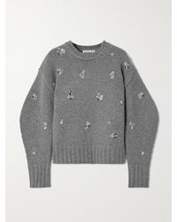 Jonathan Simkhai - Coraline Embellished Wool And Cashmere-Blend Sweater - Lyst