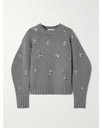 Jonathan Simkhai - Coraline Pullover Aus Einer Woll-Kaschmirmischung Mit Kristallen - Lyst