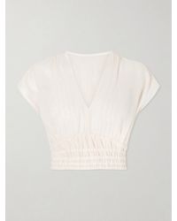 lemlem - Alia Striped Cropped Cotton Top - Lyst